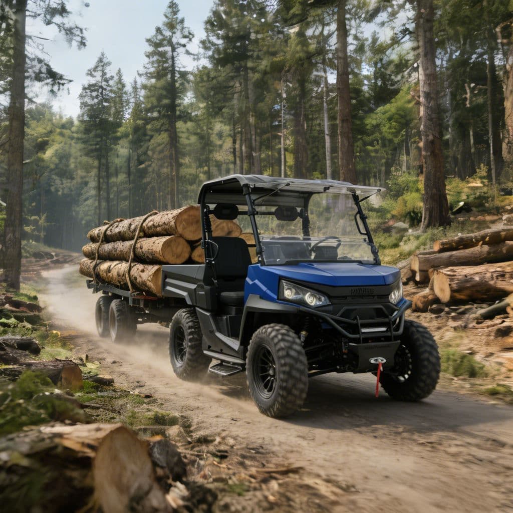 4WD elektrinis UTV, skirtas medžioklei, 73,6 V ličio baterija PKE be rakto